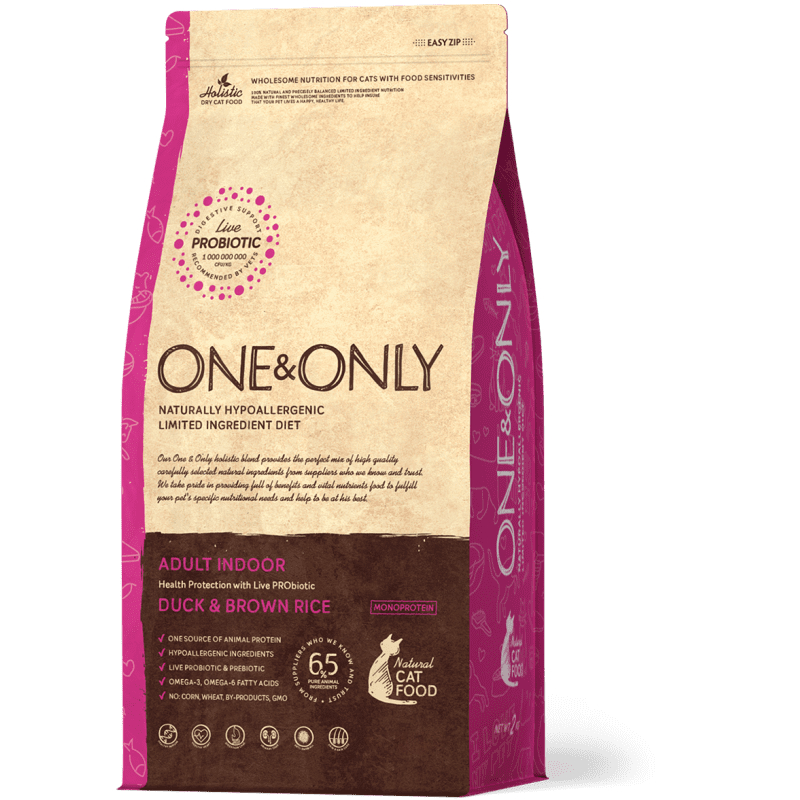 ONE&ONLY Adult Indoor Duck & Brown Rice Cat Dry Food 400g