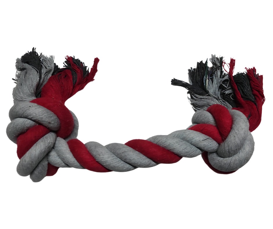 UE Rope Dog Toy With Two Knots Red/Grey 40cm 