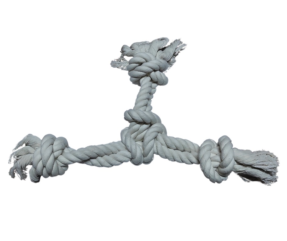 UE Triple Shape Giant Rope Dog Toy With 4 Knots 