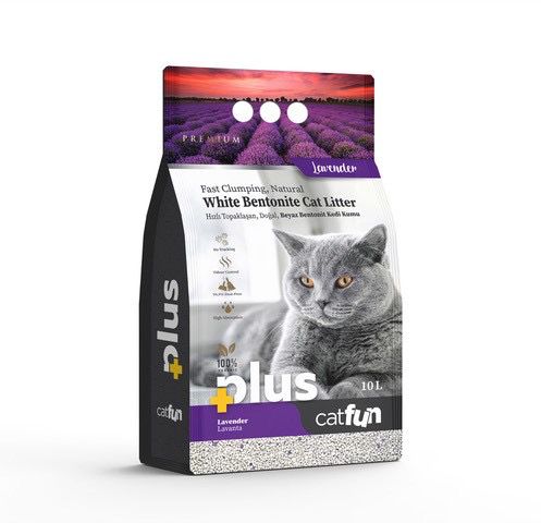 Catfun Plus White Bentonite Clumping Cat Litter - Scented 10 L 