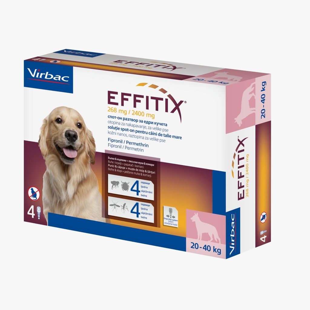 Virbac Effitix Large Dogs (20Kg - 40Kg) X 1 Pipette 