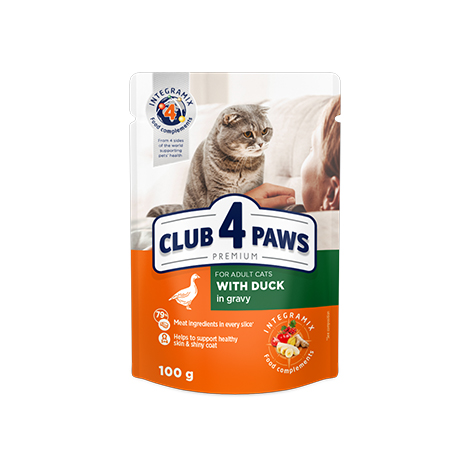 CLUB 4 PAWS Premium Adult Cat Wet Food in Gravy Pouch 100 g