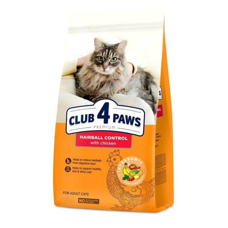 CLUB 4 PAWS Premium Hairball Control With Chicken Adult Cats Dry Food