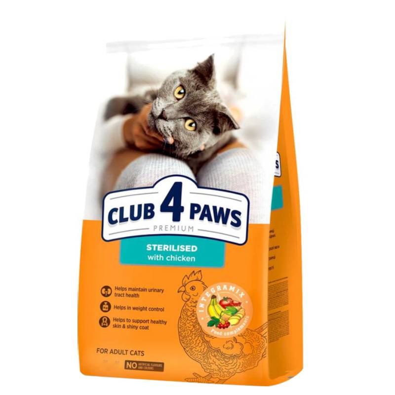 CLUB 4 PAWS Premium Sterilised With Chicken Adult Cats Dry Food