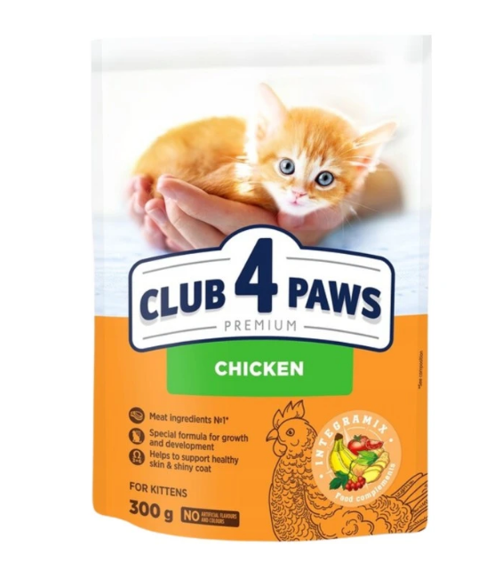 CLUB 4 PAWS Premium Kittens With Chicken Dry Cat Food 300 g