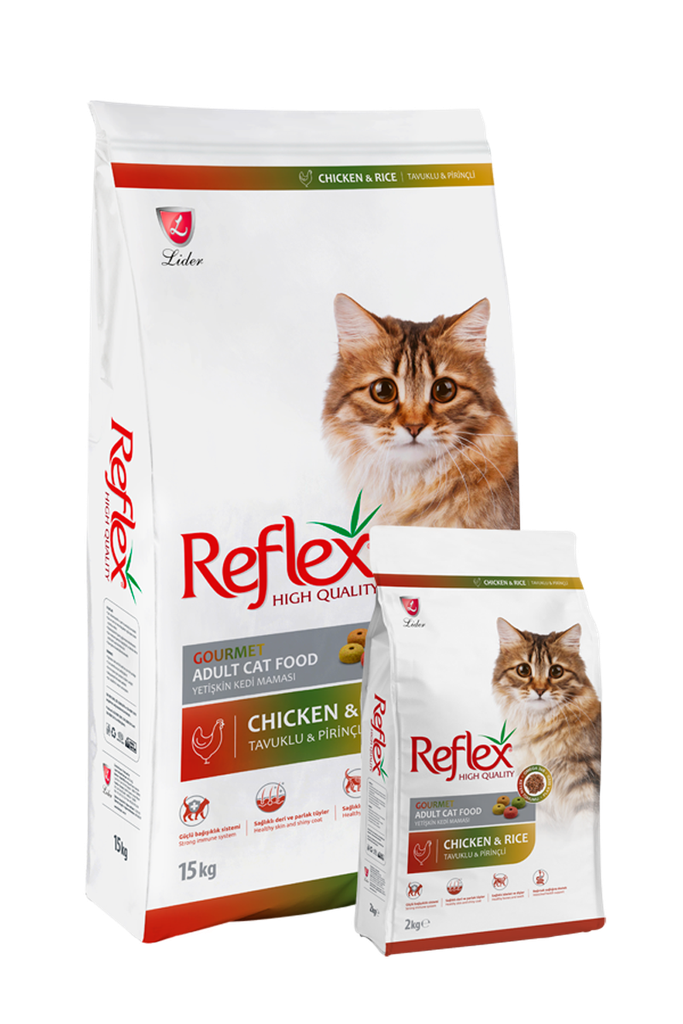 Reflex Gourmet Adult Cat Dry Food with Chicken & Rice