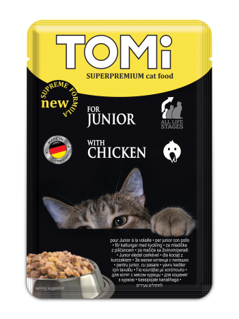 TOMi Super Premium Junior With Chicken Cat Wet Food Pouch 100 g