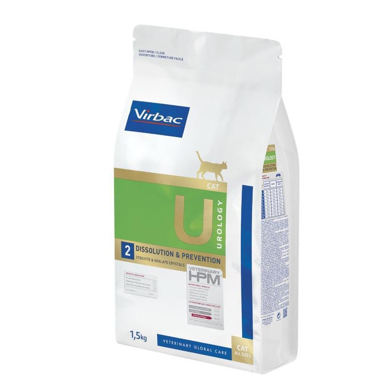 Virbac Veterinary HPM Urology 2 Dissolution& Prevention Cat Dry Food 1.5 Kg