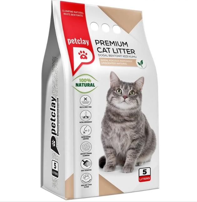 Petclay Clumping Cat Litter - Unscented Natural