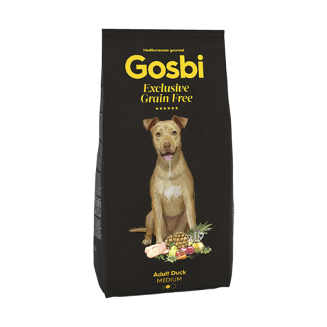 Gosbi Exclusive Grain Free Adult Duck Medium Dry Dog Food 