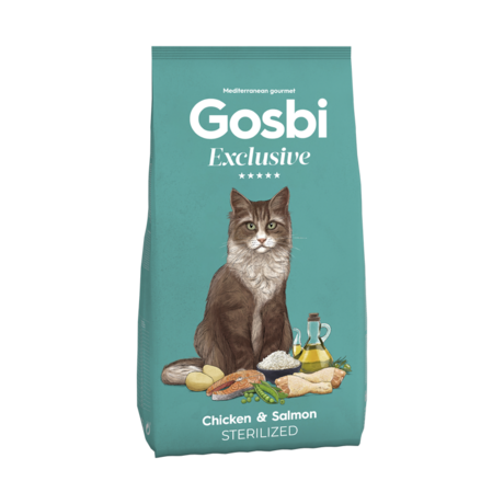 Gosbi Exclusive Chicken & Salmon Sterilized Cat Dry Food