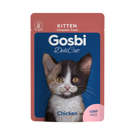 Gosbi Delicat Kitten Chicken Loaf Pate Wet Cat Food 70 g