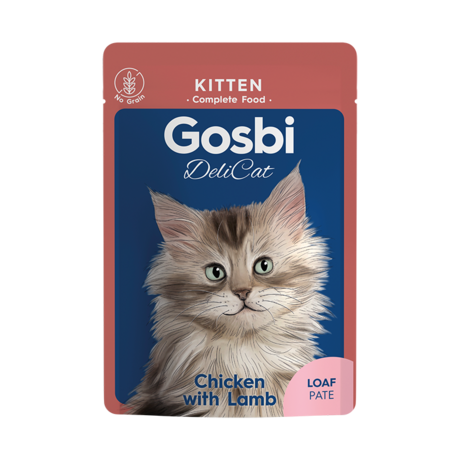 Gosbi Delicat Kitten Chicken With Lamb Loaf Pate Wet Cat Food 70 g