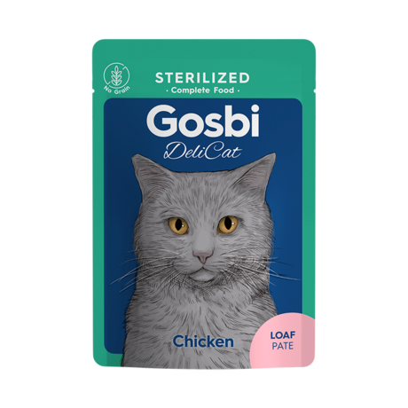 Gosbi Delicat Sterilized Chicken Loaf Pate Wet Cat Food 70 g