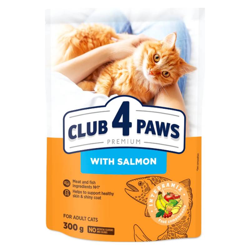 CLUB 4 PAWS Premium With Salmon Adult Cats Dry Food 