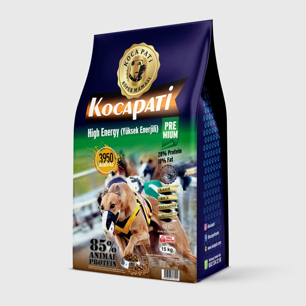 Kocapati High Energy Lamp & Rice 85% Animal Protein Adult Dog Dry Food