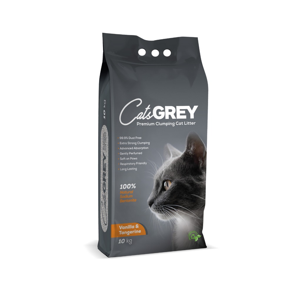 Cats Grey Premium Clumping Cat Litter Vanilla & Tangerine Scent