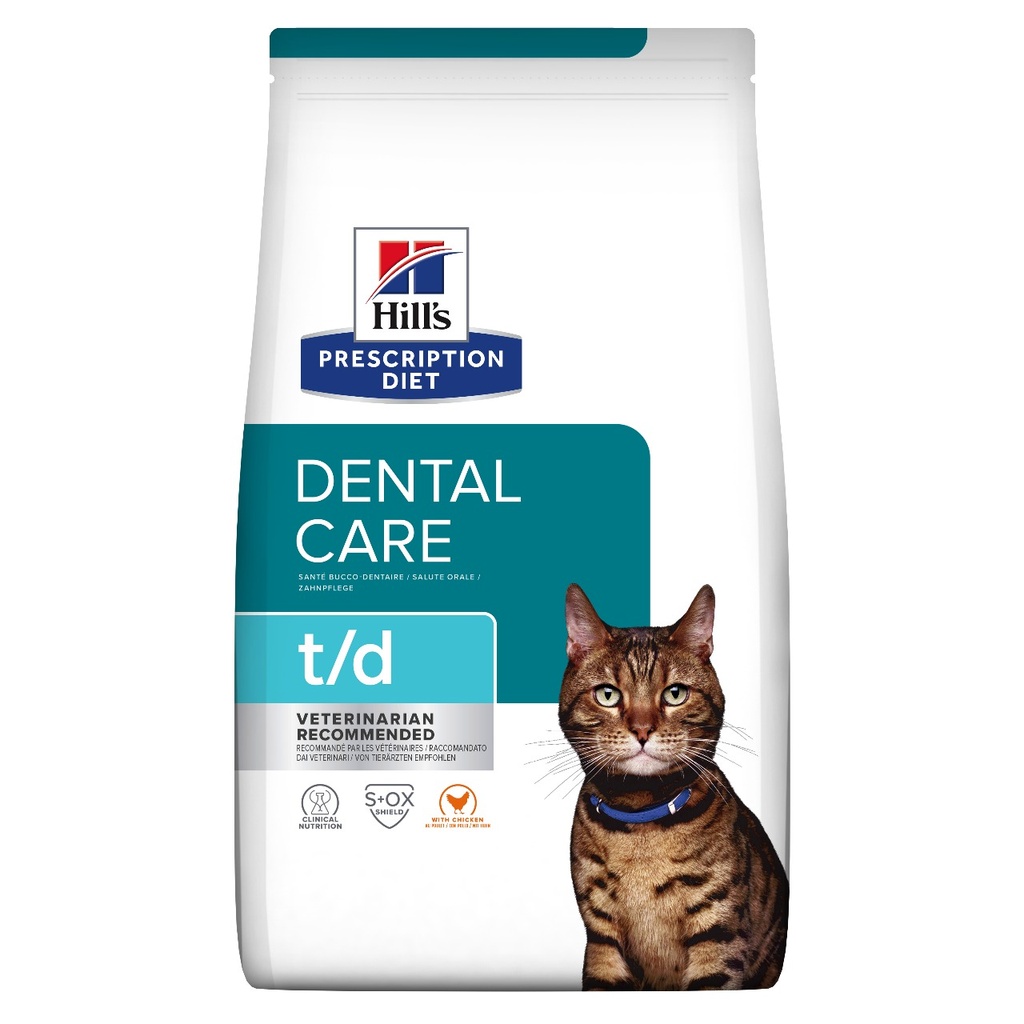 Hills Prescription Diet Dental Care t/d with Chicken Dry Cat Food 1.5 Kg