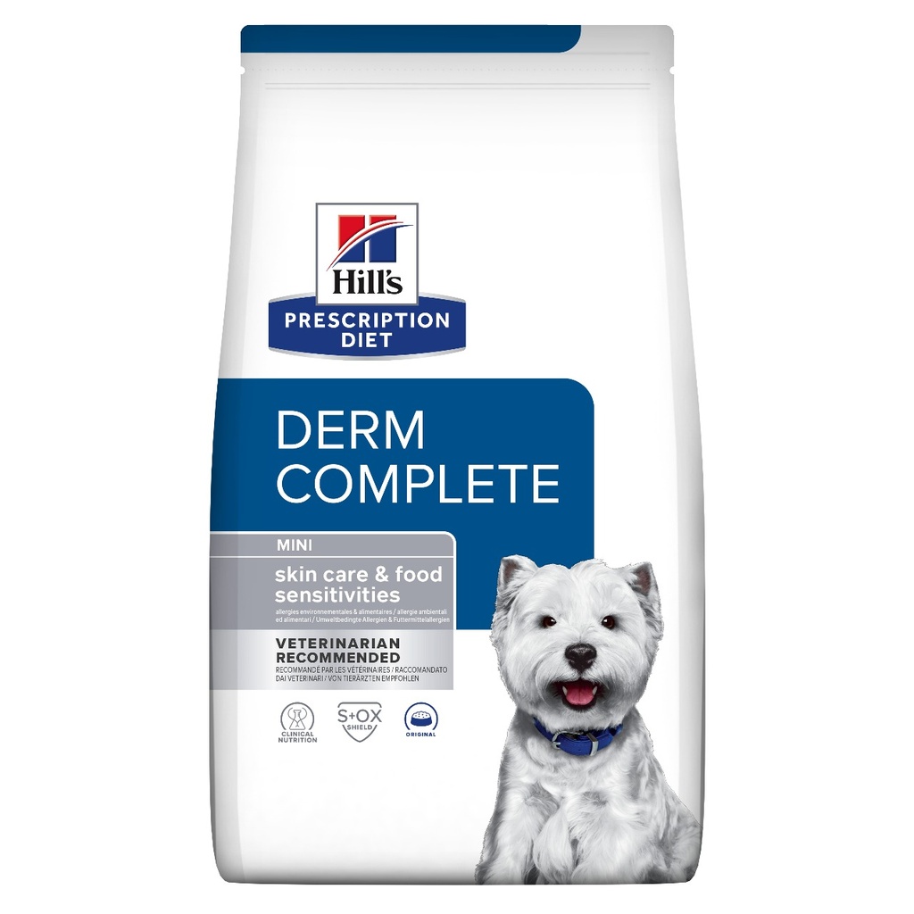 Hills Prescription Diet Derm Complete Mini Skin Care & Food Sensitivities Dry Dog Food Original 1 Kg