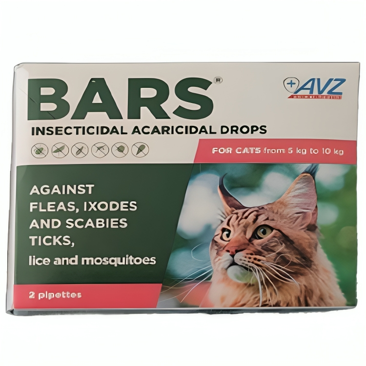 BARS® Insecticidal Drops For Cats From 5Kg To 10Kg (1 Pipette)