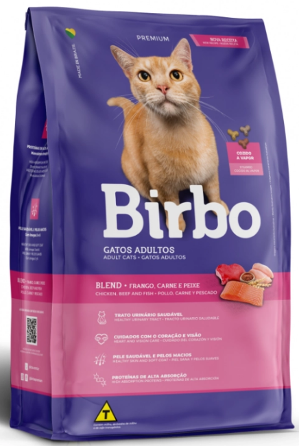 Birbo Premium Adult Cat Dry Food With Chicken & Beef & Fish 1 Kg