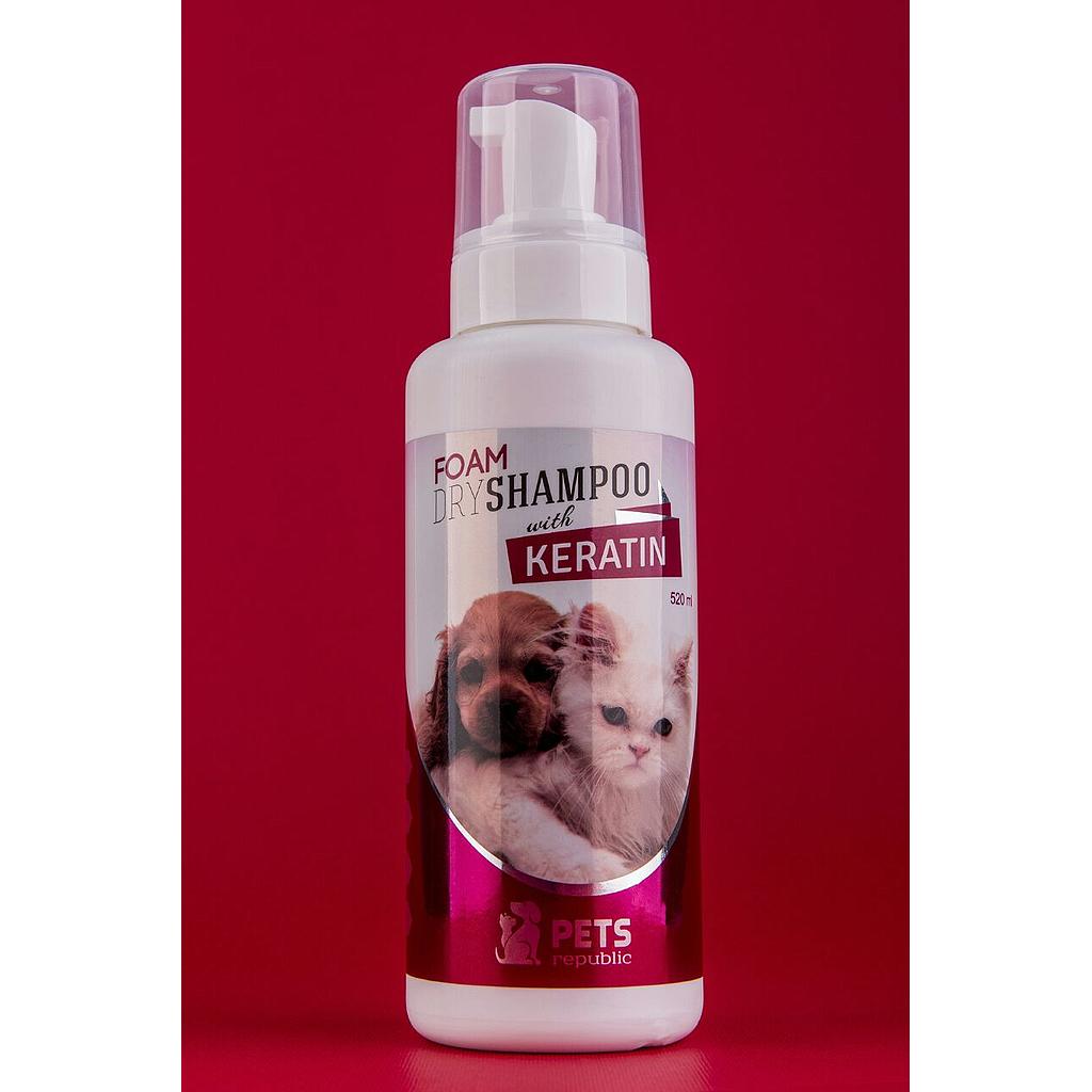 Pets Republic Foam Dry Shampoo with Keratin 520 ml