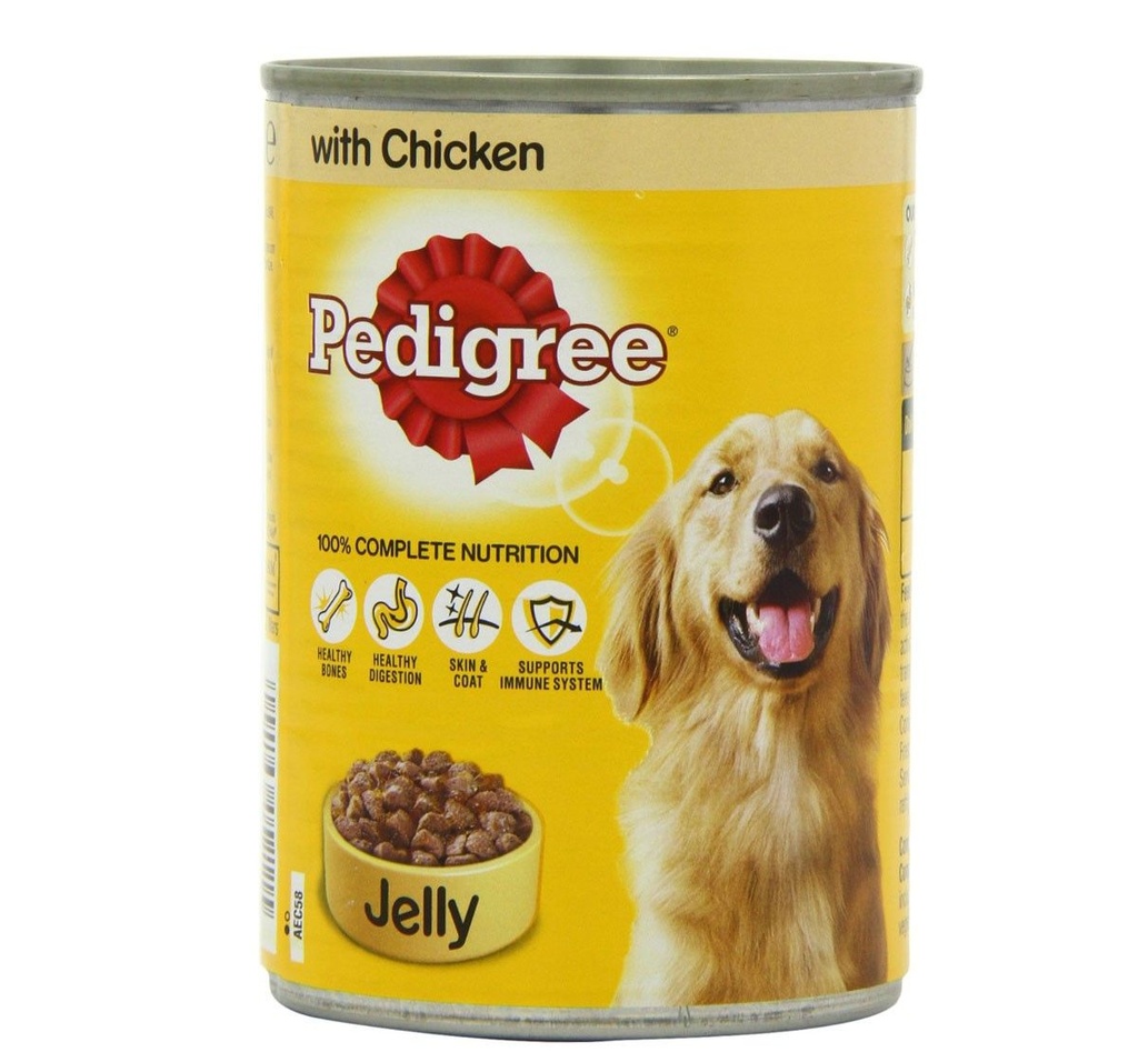 Pedigree with Chicken Jelly 400 gm can