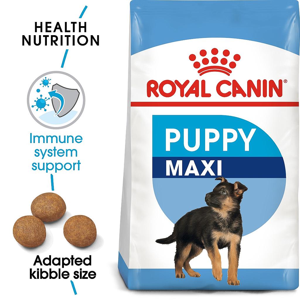 Royal Canin Maxi Puppy (4 KG) – Dry food for large dogs – Adult weight from 26 to 44 KG. From 2 to 15 months.