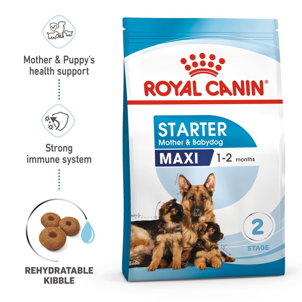 Royal Canin - Maxi Starter Dry Food 15kg (Best Before 28/07/2023)