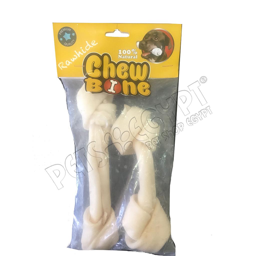 Chew Bone Knotted Rawhide 25Cm 2 Pieces