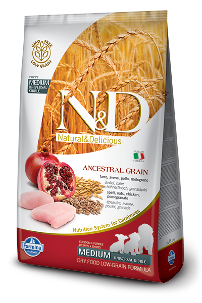 Farmina N&D Low Grain Chicken and Pomegranate Puppy Food, 12 kg (Medium)