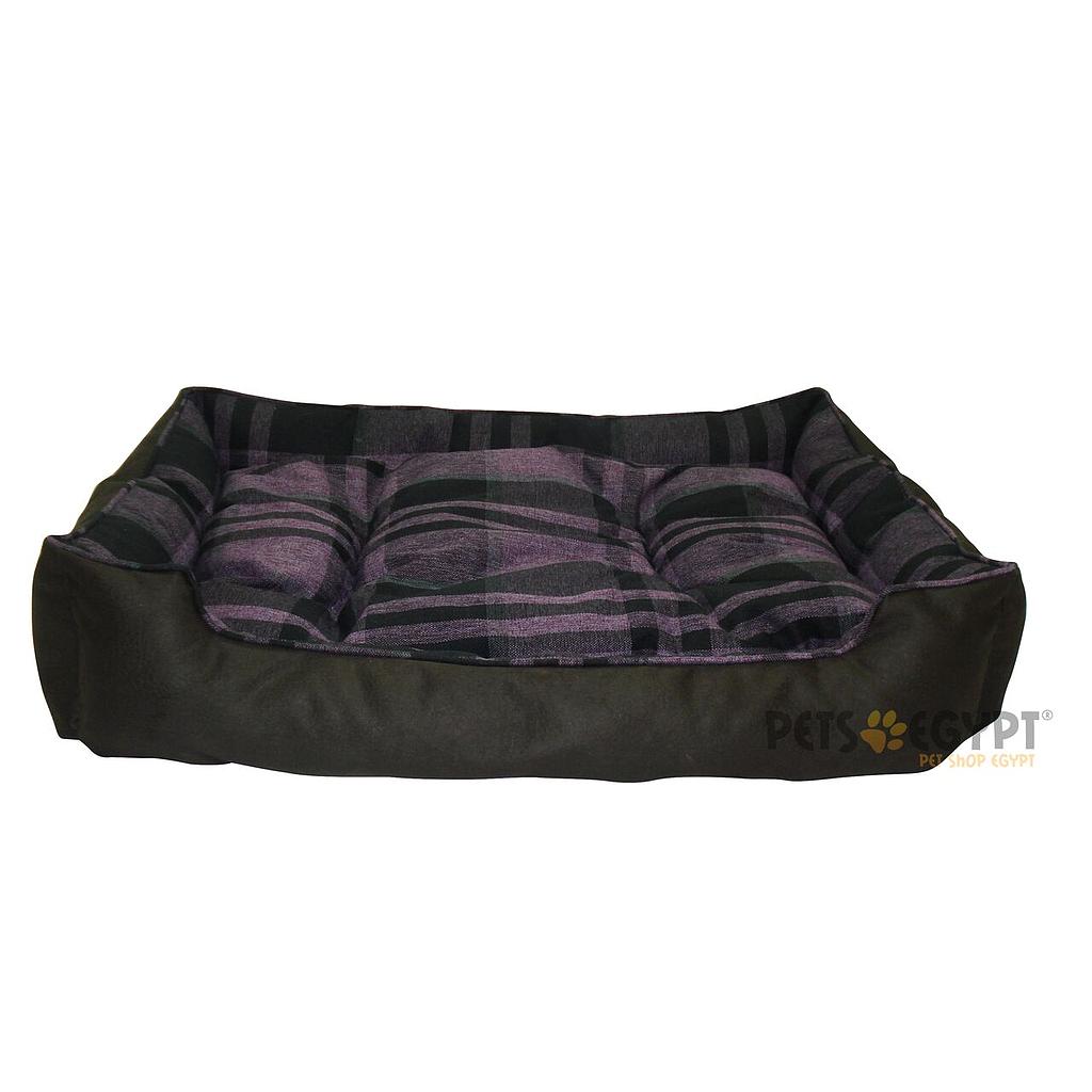 Dog moda Bed 105 x 83 cm (Dark Brown Leather/karo)
