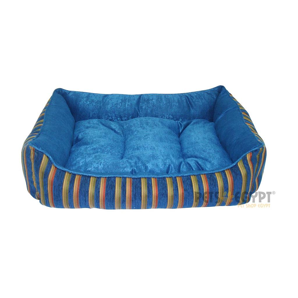 Dog moda Bed 85 x 65 cm (striped/blue)