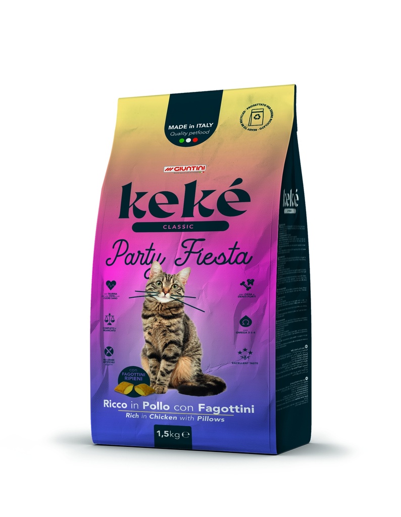 Keke Classic Party Fiesta Cat Dry Food 1.5 Kg