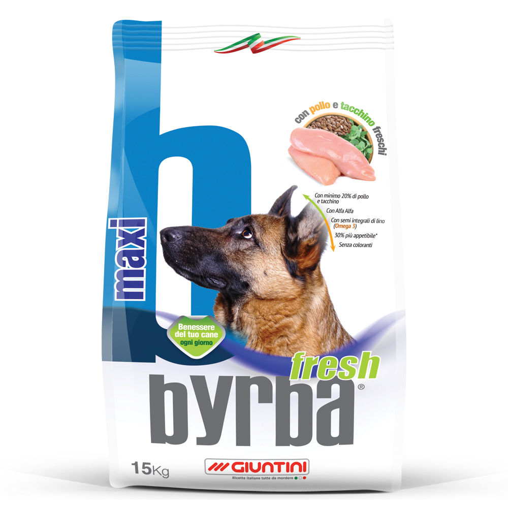Byrba Fresh Maxi Complete Food For Large Adult Dogs 15 kg