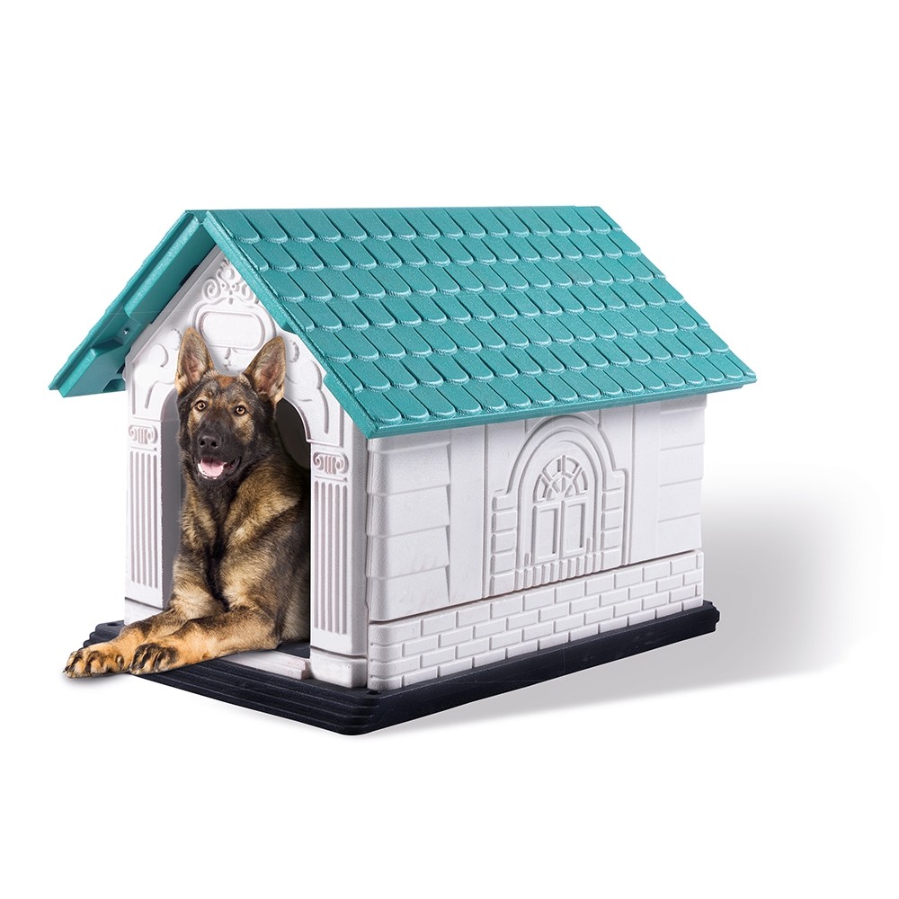 M-PETS Loft Dog House L (Green / White)