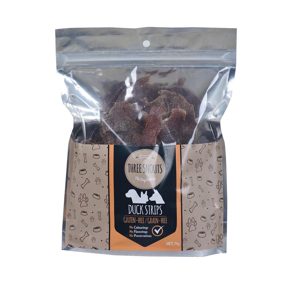 Three Snouts Duck Strips 75g