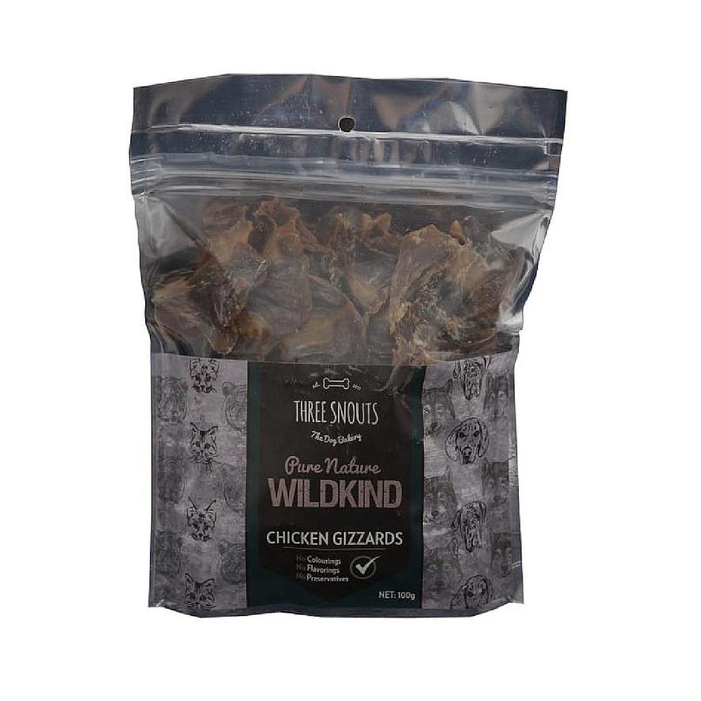 Three Snouts-Pure Nature WILDKIND Chicken Gizzards 100g