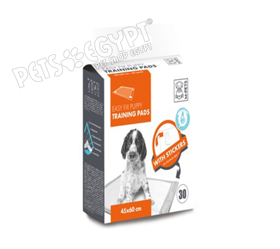  M-PETS Easy Fix Puppy Training Pads 45x60 cm - 30 pcs with Stickers
