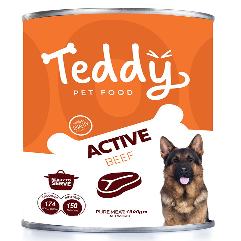 Teddy Dog Wet Food Active Beef 1Kg
