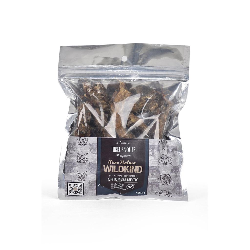 Three Snouts-Pure Nature WILDKIND Chicken Necks 75g