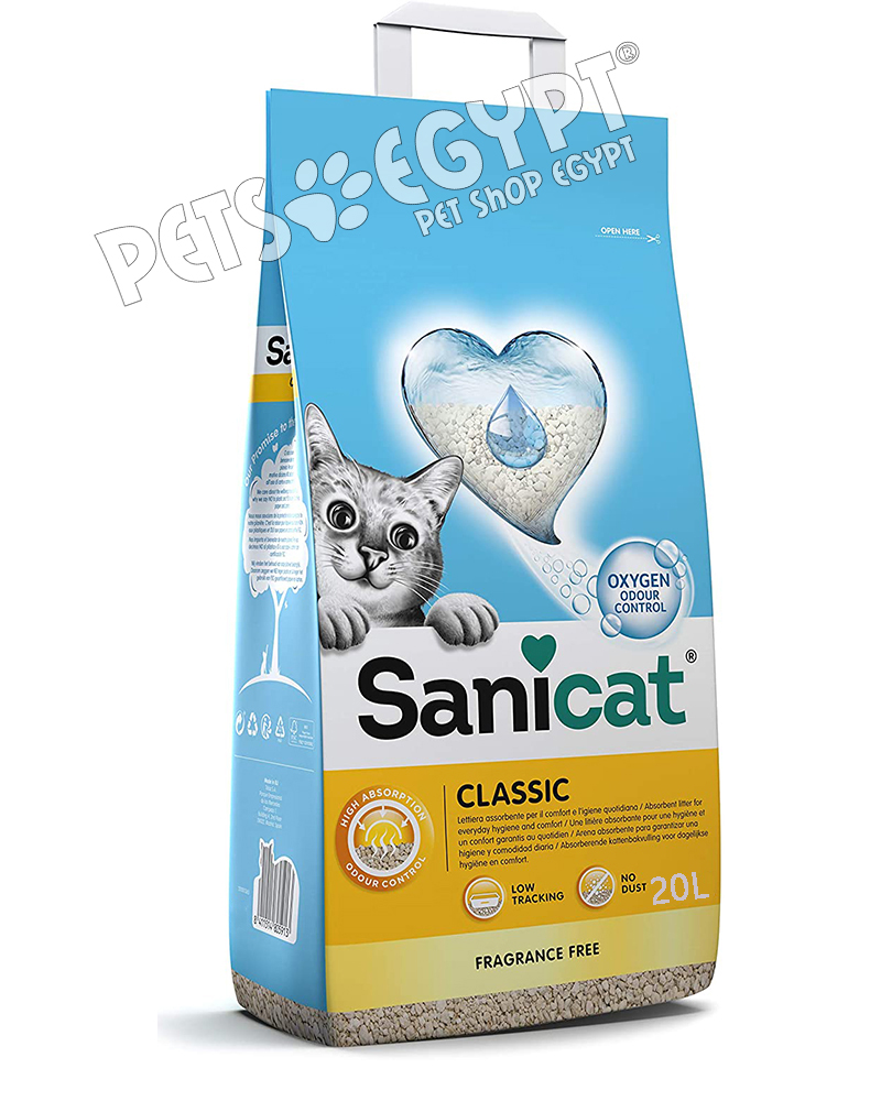 Sanicat Classic Fragrance Free Cat Litter 20L