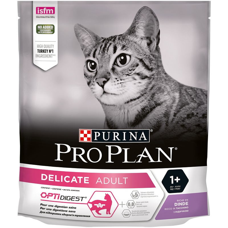 Purina Pro Plan Delicate Adult Cat Opti Digest Rich in Turkey 400 g