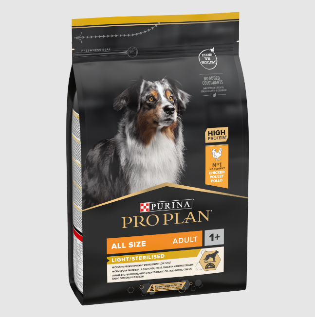 Purina Pro Plan All Size Adult Dog Light / Sterilised Rich in Chicken 3 Kg