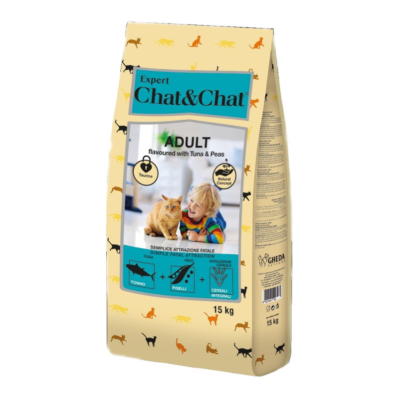 Expert Chat & Chat Adult Cat Food ًWith Tuna & Peas 15 kg