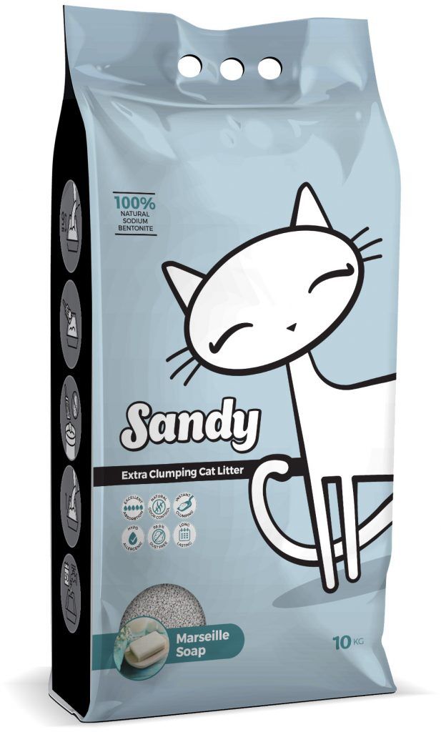 Sandy Extra Clumping Cat Litter - Scented 10 Kg