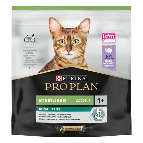 Purina Pro Plan Sterilised Renal Plus Adult Cat Rich in Turkey 400 g