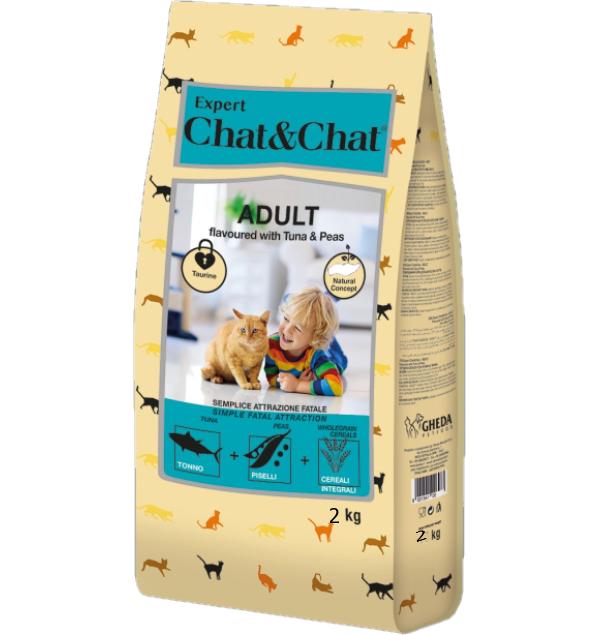 Expert Chat & Chat Adult Cat Food ًWith Tuna & Peas 2 kg