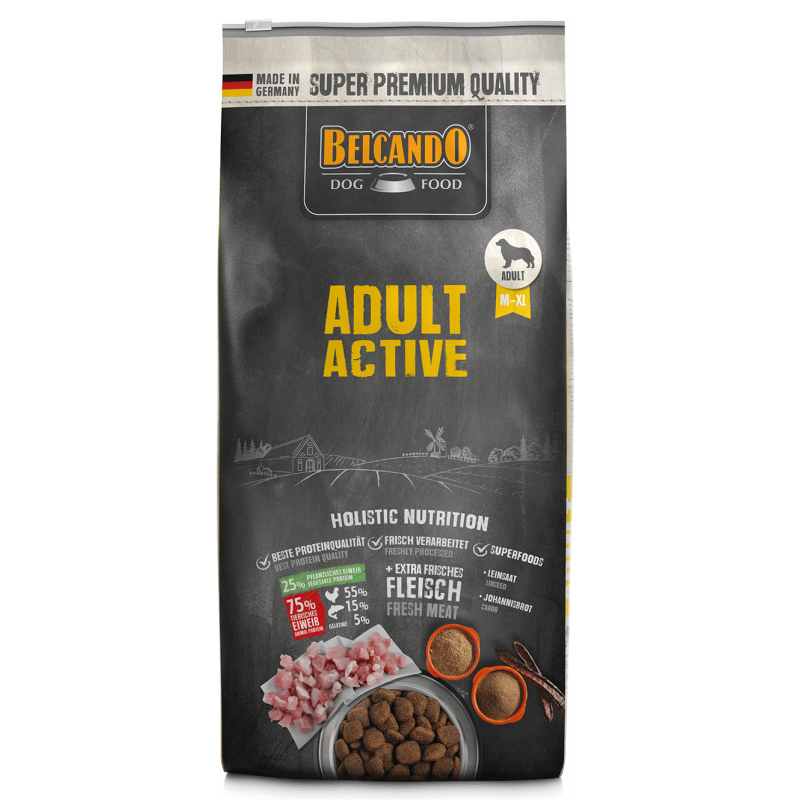 Belcando Adult Active ( M-XL ) Holistic Dog Dry Food 22.5 Kg
