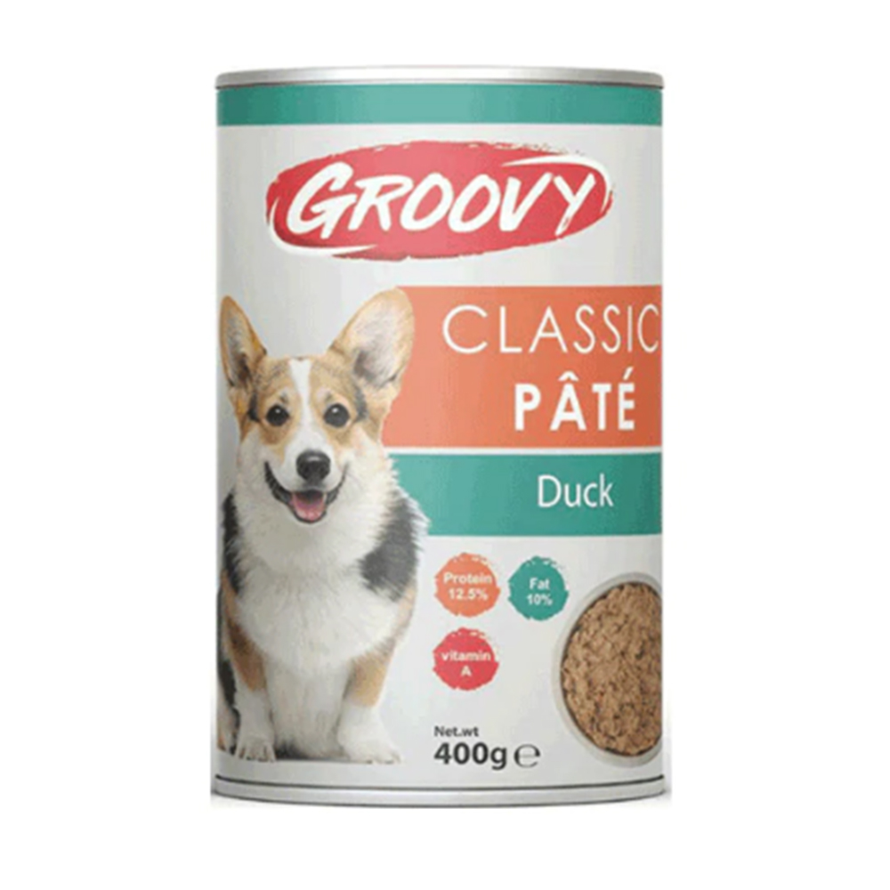 Groovy Classic Pate Adult Dog Wet Food Cans 400 g